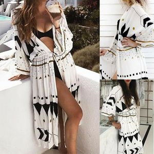 Maillots de bain pour femme Est été pour femme Boho Style Beachwear Bikini Cover Up Beach Dress Bathing KaftanWomen's