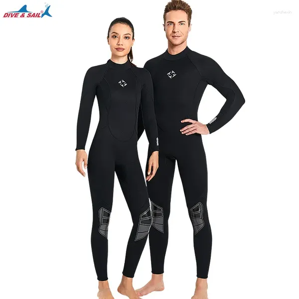 Swimwwear Europe et Amérique 3 mmdiving costume à manches longues pour hommes à manches longues, une plongée chaude et à la taille de la plongée en apnée à froid à froid SW