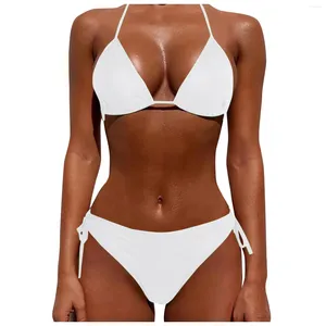 Dames badmode mode sexy gesplitste bikini veter-up erotische lingerie (geen padding) zwempakken 2024 vrouw zomerpak 202