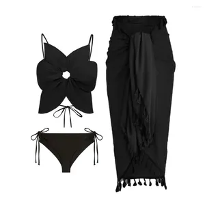 Swimwear féminin Femme Retro Bikini Holidaywearwear Black Designer Bathing Fssuile Summer Surf Wear