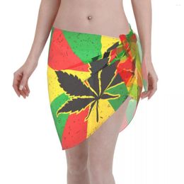 Maillots de bain pour femmes drapeau des rastafariens été femmes maillot de bain court couvertures plage Bikini Wrap jupe transparente écharpe couvertures pour