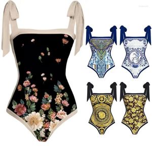 Damesbadmode Bloemenzwempakken voor dames Bikini Set met bandjes en verschillende prints Strandjurk Badpak