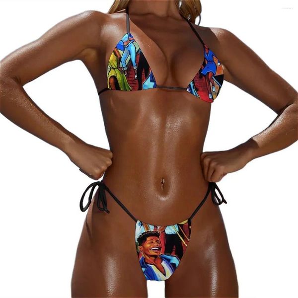 Swimwear Women's Funny Jazz Festivals Micro Bikini Swimsuit 2024 Fest Push Up Bikinis Set Sexy String Women Pool Pool Rave Bathing Fulging