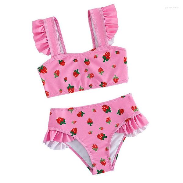 Maillots de bain pour femmes filles Style coréen mignon rafraîchissant Split maillot de bain ensemble enfant en bas âge enfants adolescents fruits