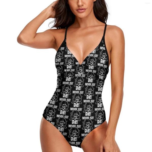 Swimwwwear Goonies Skull Skull Swensuit Sexy Never Say Die One Puce Push Up Swimsuits Classic Bathing mail