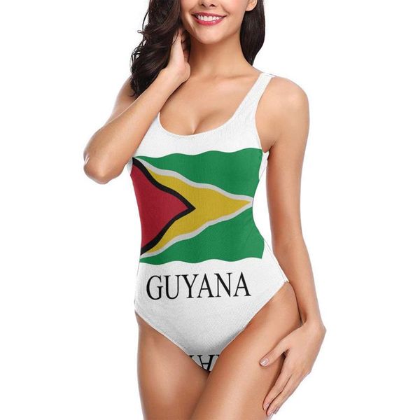 Maillots de bain pour femmes Drapeau Guyana (1) Bikinis exotiques Femmes Maillot de bain Taille basse Soft Beach Wear M3