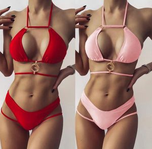 Maillots de bain pour femmes Halter Wrap Autour Bikini Femmes Deux pièces Costume brésilien Swim Lady 2023 Style