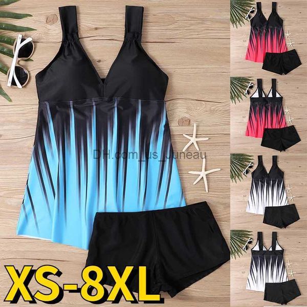 Maillots de bain pour femmes Bikini taille haute Mode Tankini Ensembles Sexy 3D Impression Maillot De Bain Maillots De Bain Femmes Sexy Plage Maillot De Bain Deux Pièces Tankini T240328