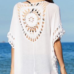 Damesbadmode Uitgesneden badpak Bikini Cover-up Zonbescherming Cover Ups Ronde hals Zomermode Europese kleding