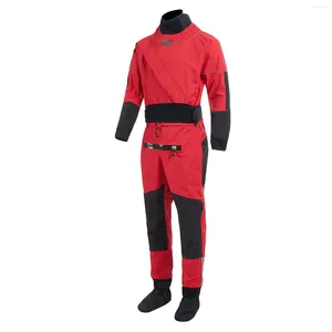 Maillots de bain pour femmes Kayak Dry Suit pour hommes Tissu imperméable Drysuit avec latex sur le cou et le poignet Bateau de rivière d'eau blanche en attente