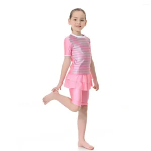 Traje de baño para mujer Niños Niñas Adolescente Precioso traje de baño a rayas Traje de baño para niños Ropa de playa Vestido de baño Trajes de dos piezas