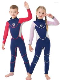 Traje de baño para mujer Traje de neopreno para niños Traje de neopreno de 3 mm para niños y niñas Trajes húmedos de cuerpo completo Mantener caliente Traje de baño grueso para adolescentes para bucear Natación Surf