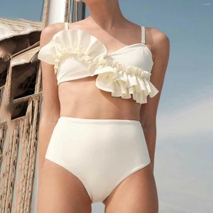 Swimwear de mujeres Damas Summer Bikini Bikini Elegante borde de volante