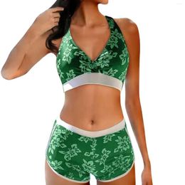 Dames zwemkleding light board shorts dames dames bikini split diep v sexy zwempak plat voorkant pant high taille jongens zwemmen maat 14