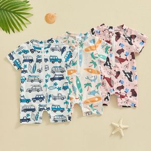 Swimons de maillots de bain pour femmes Little Boys Sweve Swimsuit Round Whale Whale Imprimé Zip Up Up Gard Gard