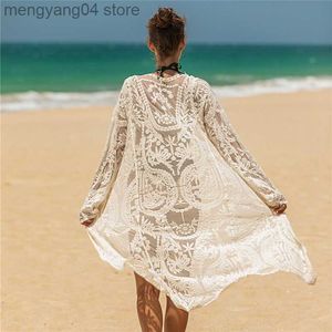 Dames badmode lange strand tuniek witte jurk vrouwen pareo voor vrouw maxi zomer bikini bedek zwart beige rode mantel salida de playa dames 2022 t230505