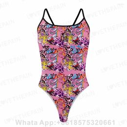 Dames badkleding houden van de pijn één stuk zwempak 2024 vrouwen uit één stuk atletiek pro training race Monokini Beach Bathing Suit