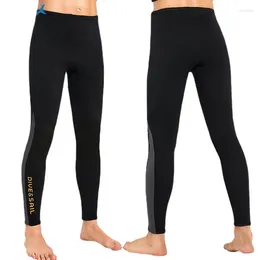 Maillots de bain pour femmes Homme 3mm Néoprène Solide Noir Long Pantalon Garder au chaud Convient à la plongée aérobie Surf Natation Sports d'eau froide