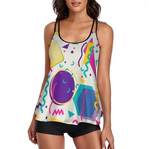 Swimwear Women's Memphis Style Swimsuit rétro 80