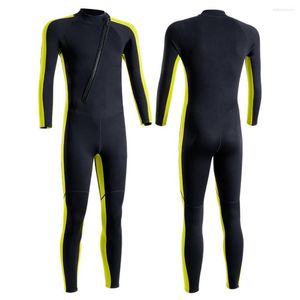 Maillot de bain femme 2MM néoprène mode avant fermeture éclair combinaison une pièce à manches longues chaud résistant au froid natation plongée en apnée surf 2023