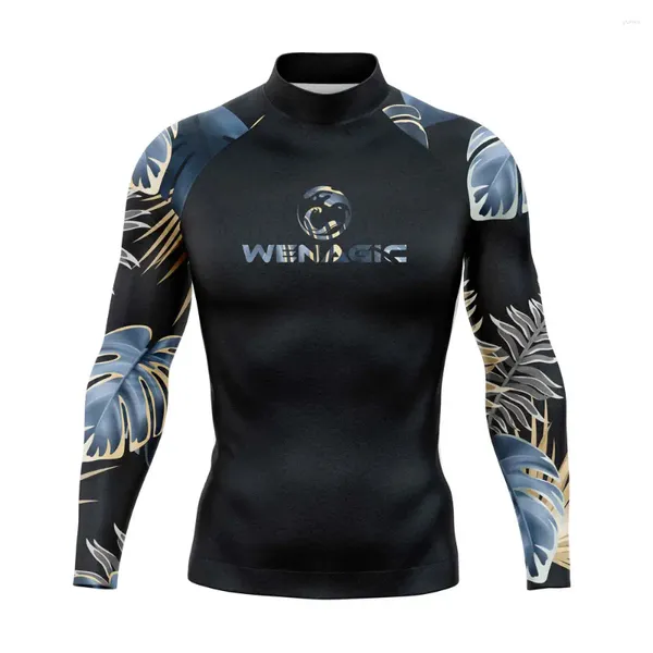 MAISONS FEMMES Men de maillots de bain à manches longues Rashguard Surf Prévoyez des méduses sèches Rash Gard