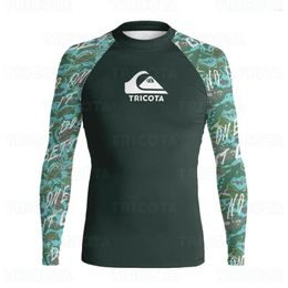 Traje de baño de mujer Hombres Rash Guard Traje de baño de manga larga Protección solar Camisas de surf Camisetas de buceo Deportes acuáticos Playa Ropa de surf de secado rápido
