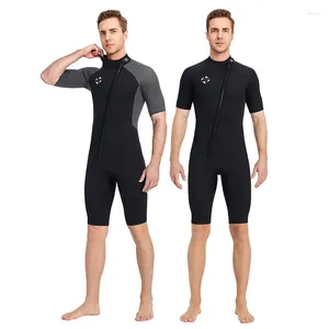 Dames Zwemkleding Heren 3 mm neopreen wetsuit Korte mouw Jumpsuit Zonbescherming Warm Surfen Diep duiken Verdikt Drijvend zwempak