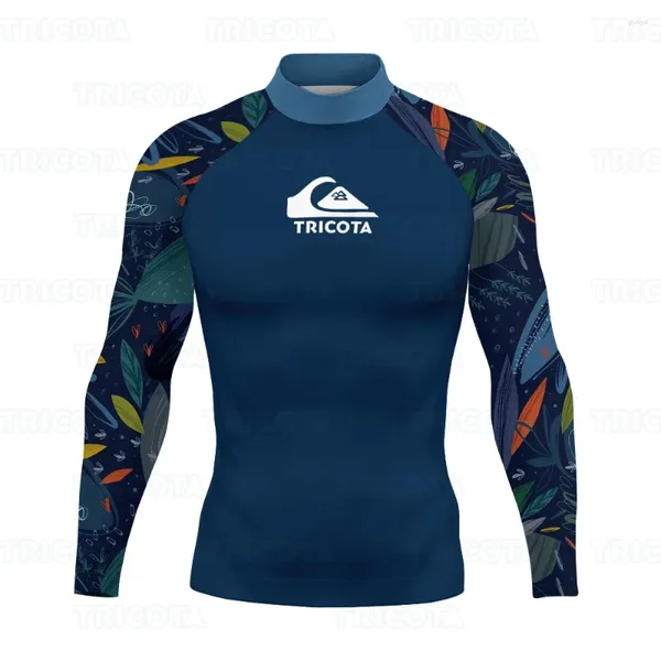 Swimwear pour femmes T-shirts de natation masculine UV Protection Rash Guard Water Sports Beachwear Diving Rashguard Long Manche de surf à manches longues