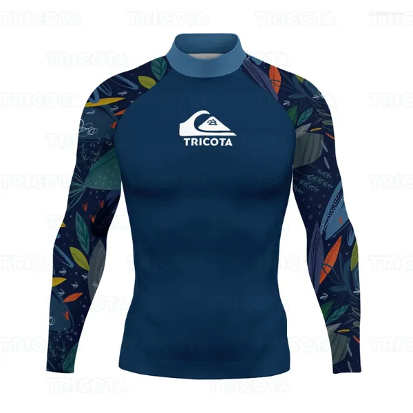 Maillots de bain pour femmes T-shirts de natation pour hommes Protection UV Rash Guard Sports nautiques Vêtements de plage Plongée Rashguard Vêtements de surf à manches longues