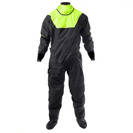 Maillots de bain pour femmes Combinaison sèche imperméable pour hommes 3 couches de tissu en latex manches et poignets kayak plongée rafting