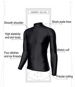 Swimwear Men de maillots de bain pour femmes Protection du soleil à manches longues Sharkskin étanche à surfer sur des chemises de natation de surface upf50