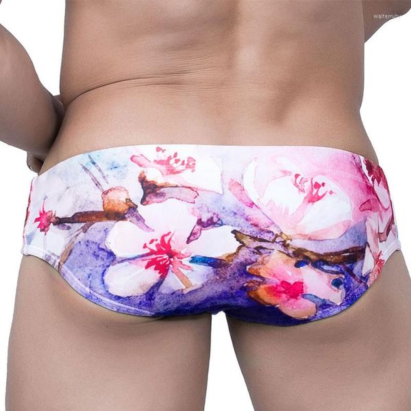 Traje de baño para mujer, traje de baño para hombre, calzoncillos de baño sexis con almohadilla de esponja, pantalones cortos de playa, Bermudas, bañadores de secado rápido, trajes de baño Gay