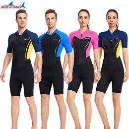 Dames badmode mannen wetsuits 1,5/mm neopreen 0,5 mm lycra voor zip lange mouw shorty duik huid snorkelen surfen kanovaren zwemmen