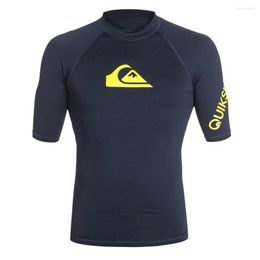 Swimwear Mens Swimsuit Swimming Swimming T-shirt Beach UV Protection Shirt Guard Guard Surfing Diving Surf Rashguard