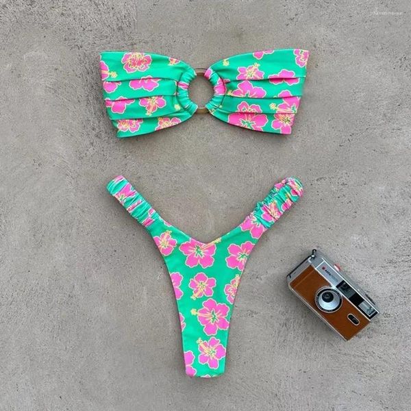 Traje de baño para mujer Micro Bikini Push Up Trajes de baño para mujer Sexy Femenino Conjunto brasileño Tanga Biquini Trajes de baño Imprimir Ropa de playa