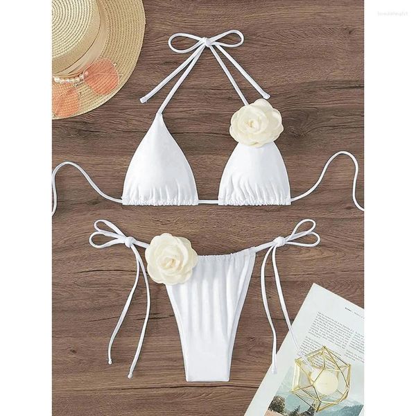 Traje de baño para mujer Micro Bikini Push Up Trajes de baño para mujer 2024 Conjunto brasileño sexy para mujer Traje de baño de dos piezas Tanga Biquini sólido