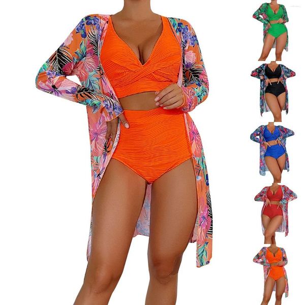 Swimons de maillots de bain féminins Sexy Sexy Print Swimsuit 3 Léopard de maillot de bain pour femmes Two Piece Womens with Shorts Bottoms Set