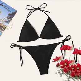 Swwear féminin nwe sexy bikini femme brésilienne high contraste gradient divisé SOILD Color One Piece Swimsuit 2024