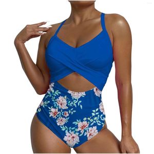 Swimwear de mujer Bikini Bikini Fashion Bloque de color sólido Ruffles Sexy Hollow Out Swimsuit Summer Traje Femenino 2024