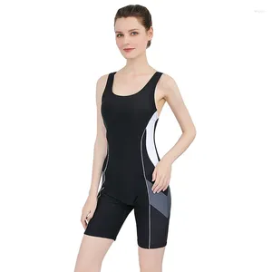 Damesbadmode uit één stuk bodysuit Professionele sporttraining Dames Sexy open rugbadpakken Tanktop Platte hoekbroek