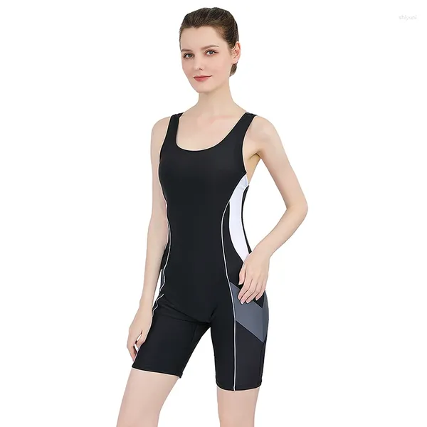 Swimswear pour femmes One Piece Bodys Professional Sports Training Femmes Sexy Sexy Open Back Bathing Costumes Pantalons d'angle plat