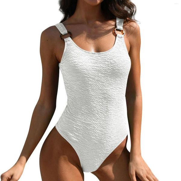 Maillots de bain pour femmes One Piece Sexy Bikini Mode avec coussinets de soutien-gorge sans support en acier Costume de natation