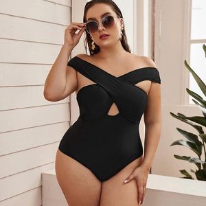 Maillots de bain pour femmes une pièce maillot de bain femme grande taille maillot de bain pour femmes obèses cou potelé maillot de bain monokini 4XL