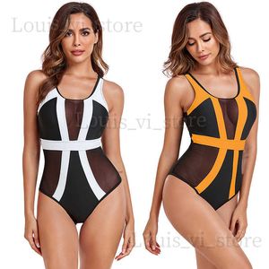 Maillots de bain pour femmes Maillot de bain une pièce avec bretelles réglables imprimé multicolore conservateur nouveau maillot de bain bikini T240222