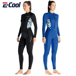 Swimwear féminin One Piece Fin Diving Cost à manches longues Full Body Surf MAINTURATION DE MAINTAGE DE LA PLAPE PLACE PARCE SEA