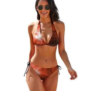 Dames Zwemkleding Oranje Bikini Badpakken Strand Twee stukken Push-up top Sexy badpak Buitenste Nebulae Nebula Hst Jpl Esa