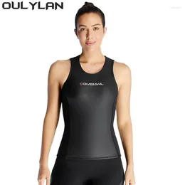 Women's Swimwear Oulylan 2MM Short Sleeve CR Water Sport Neoprene Diving Suit Smooth Skin Ultra Elastic Snorkeling Warm Beach Surf Wetsuit