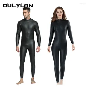 Dames badkleding oulylan 3 mm triatlon wetsuit heren warm uit één stuk duikpak cr super elastisch koud-proof licht leer voor vrouwen