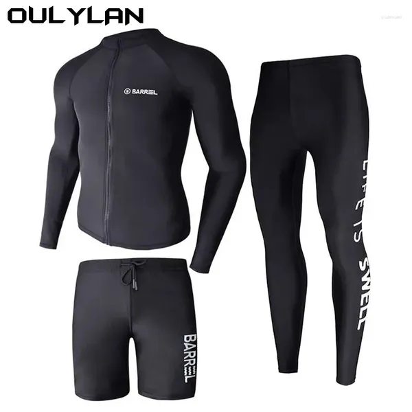 Suite des maillots de bain féminin Olylan Suites de formation des hommes Suite de plongée de maillot de bain à manches longues à séchage rapide