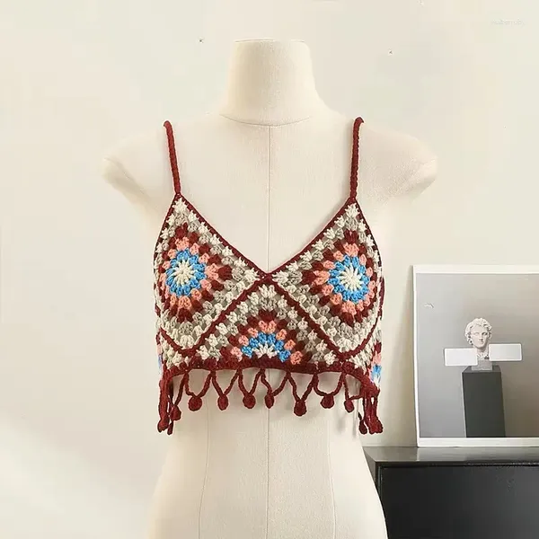 Trajes de baño para mujeres tops de crochet de ganchillo